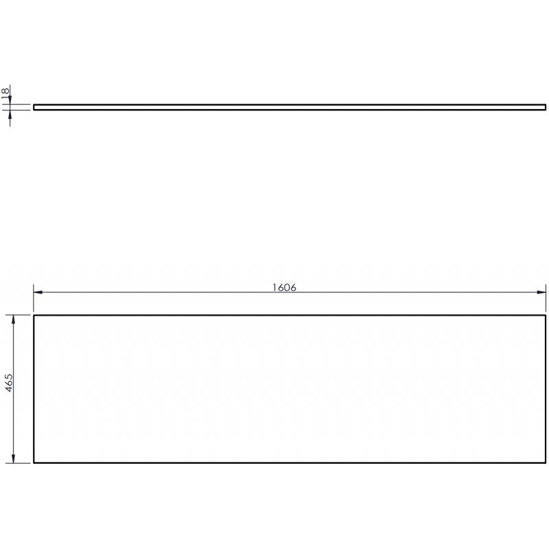 Mexen Uni stalviršis spintelės 160 cm, baltas matinis - 91AXX-1604-464-18-01