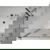 Mexen Lima sulankstoma dušo kabina 120 x 80 cm, Skaidrus, Juoda + dušo padėklas Flat, Balta - 856-120-080-70-00-4010B
