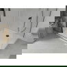 Mexen Lima sulankstoma dušo kabina 120 x 90 cm, permatoma, juoda + Flat padėklas, baltas - 856-120-090-70-00-4010B