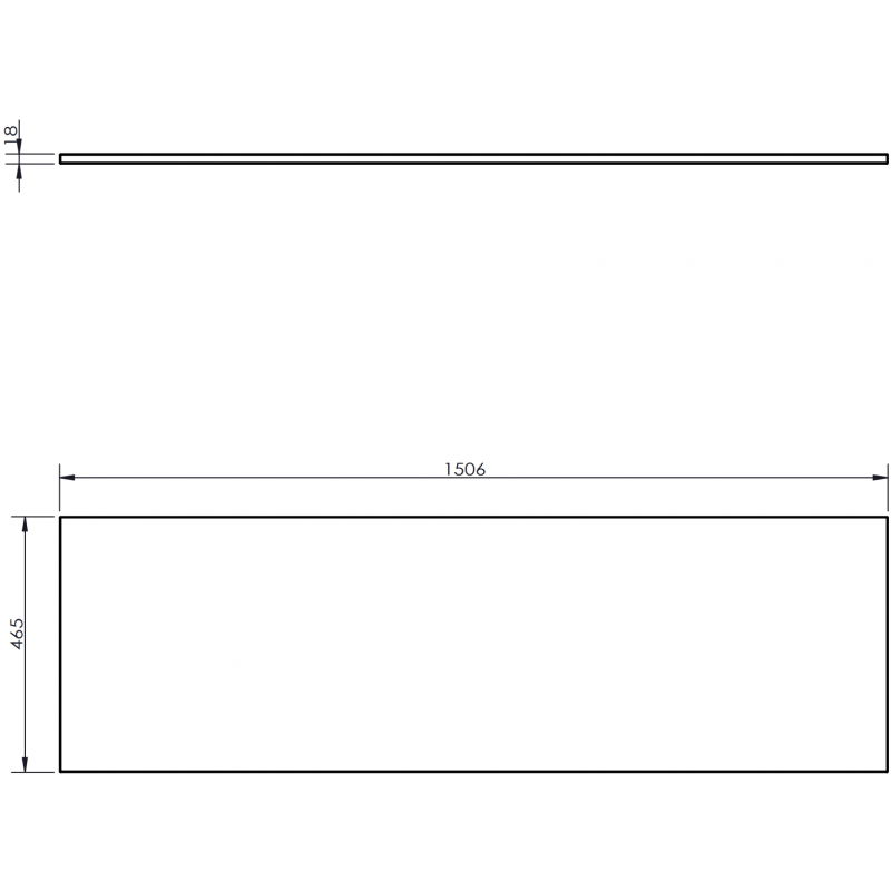 Mexen Uni stalviršis po spintele 150 cm, ąžuolas - 91AXX-1504-464-18-81