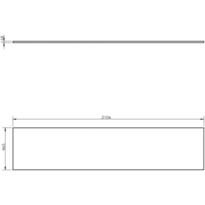 Mexen Uni stalviršis spintelėms 210 cm, riešutas - 91AXX-2104-464-18-86