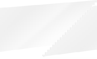 Mexen Orio vonios spintelės korpuso priekinė dalis 100 x 43,5 cm, baltas matinis - 91A10-1000-470-1-01