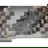 Mexen Lima sulankstoma dušo kabina 70 x 70 cm, grafitas, chromas + Flat dušo padėklas, baltas - 856-070-070-01-40-4010