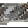 Mexen Lima sulankstoma dušo kabina 70 x 70 cm, grafitas, chromas + Flat dušo padėklas, baltas - 856-070-070-01-40-4010