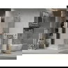 Mexen Lima sulankstoma dušo kabina 70 x 70 cm, grafitas, chromas + Flat dušo padėklas, baltas - 856-070-070-01-40-4010