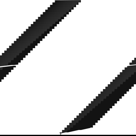 Mexen Orio spintelės korpuso priekinė dalis 35 x 80 cm (2 vnt.), juodas blizgesys - 91A11-1600-300-2-70