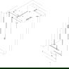 Mexen Velar dušo sienelė stumdomam Walk-in 100 x 200 cm, grafitas 8 mm, chromas - 871-100-000-43-01