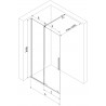 Mexen Velar stumdomoji dušo sienelė Walk-in 100 x 200 cm, permatoma 8 mm, šlifuota varis - 871-100-000-03-65