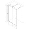 Mexen Velar stiklinė dušo sienelė Walk-in 120 x 200 cm, permatoma 8 mm, juoda - 871-120-000-03-70