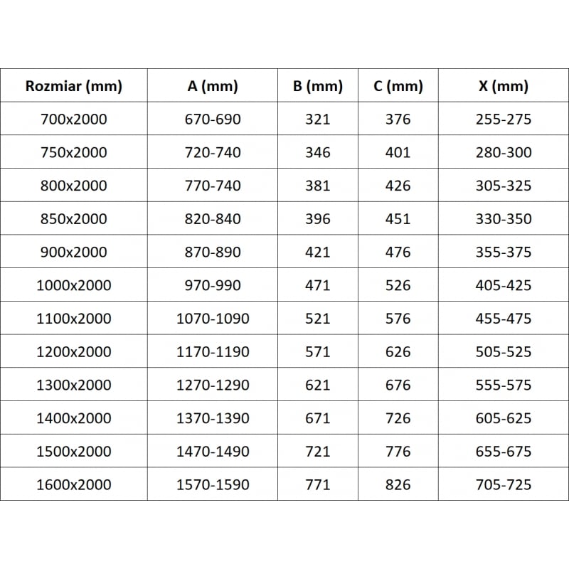 Mexen Velar stumdoma dušo pertvara Walk-in 70 x 200 cm, skaidri 8 mm, šlifuotas nikelis - 871-070-000-03-97