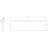 Mexen Rivel priekinė spintelės korpusui 70 x 20 cm, balta matinė - 91A20-0700-235-1-01