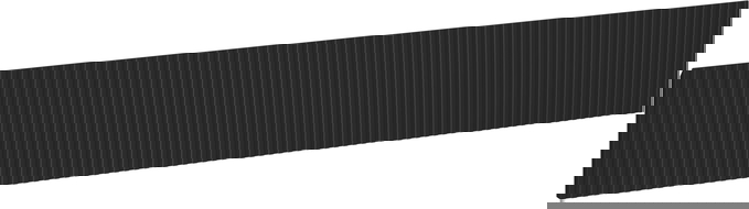 Mexen Rivel rievuotas fasadas vonios spintelės korpusui 120 x 20 cm, juodas matinė - 91A20-1200-235-1-71