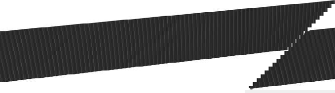 Mexen Rivel rifliuotas priekis vonios spintelės korpusui 120 x 20 cm, juodas matinis - 91A20-1200-235-1-71