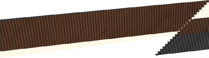 Mexen Rivel priekinė rivelė vonios spintelės korpusui 120 x 20 cm, riešutas - 91A20-1200-235-1-86