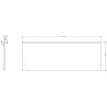 Mexen Rivel priekinė dalis rifliuota vonios spintelės korpusui 120 x 43,5 cm, matinė grafito - 91A20-1200-470-1-66