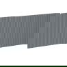 Mexen Rivel priekinė rifuota dalis spintelės korpusui 120 x 43,5 cm, matinis grafitas - 91A20-1200-470-1-66