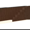Mexen Rivel priekis su grioveliais vonios spintelės korpusui 120 x 43,5 cm, riešutmedis - 91A20-1200-470-1-86