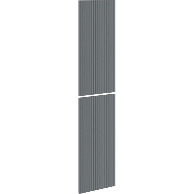 Mexen Rivel gofruotas priekis spintelės korpusui 35 x 80 cm (2 vnt.), matinė grafito spalva - 91A21-1600-300-2-66