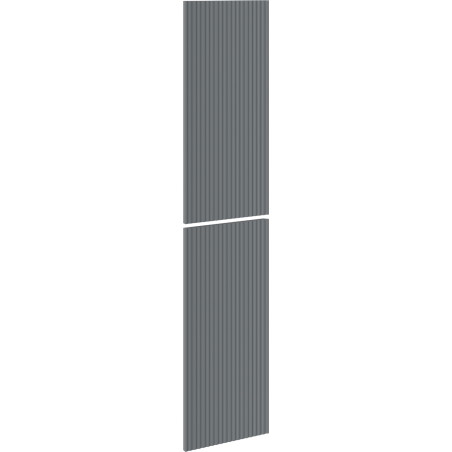 Mexen Rivel gofruotas priekis spintelės korpusui 35 x 80 cm (2 vnt.), matinė grafito spalva - 91A21-1600-300-2-66