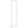 Mexen Rivel rifliuotas priekinis vonios spintelės korpusui 35 x 160 cm, ąžuolas - 91A21-1600-300-1-81