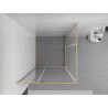 Mexen Exo-R Duo kvadratinė pakreipiama dušo kabina 80 x 80 cm, skaidri, auksinė - 8110-080-080-50-00