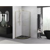 Mexen Exo-S Duo pusapvalė slankioji dušo kabina 80 x 80 cm, permatoma, auksinė - 8132-080-080-50-00