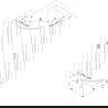 \Mexen Exo pusiau apvalus stumdomas dušo kabina 90 x 80 cm, permatoma, auksinė - 8132-090-080-50-00