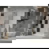 Mexen Lima dušo kabina sulankstoma 80 x 90 cm, grafitas, chromas + Flat dušo padėklas, baltas - 856-080-090-01-40-4010