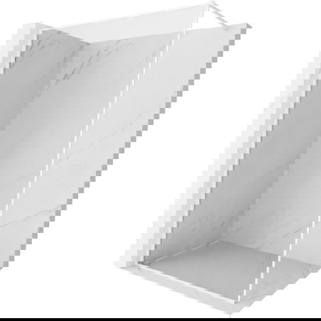 Mexen Kioto-F dušo sienelė Walk-in su rėmu 110 x 202 cm, permatomas 8 mm, baltas - 800-110-104-20-00