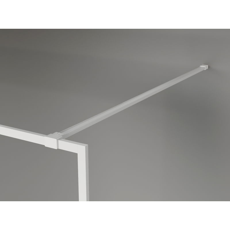 Mexen Kioto-F dušo sienelė Walk-in su rėmu 160 x 202 cm, skaidri 8 mm, balta - 800-160-104-20-00