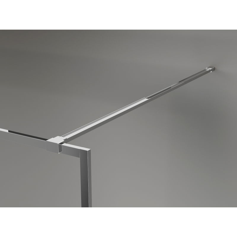 Mexen Kioto-F dušo sienelė Walk-in su rėmeliu 80 x 202 cm, šerkšnas 8 mm, chromas - 800-080-104-01-30
