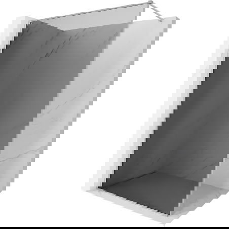 Mexen Kioto-F dušo siena Walk-in su rėmeliu 100 x 202 cm, grafitas 8 mm, chromas - 800-100-104-01-40