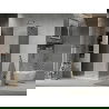 Mexen Lima sulankstoma dušo kabina 80 x 120 cm, grafitas, chromas + Flat dušo padėklas, baltas - 856-080-120-01-40-4010