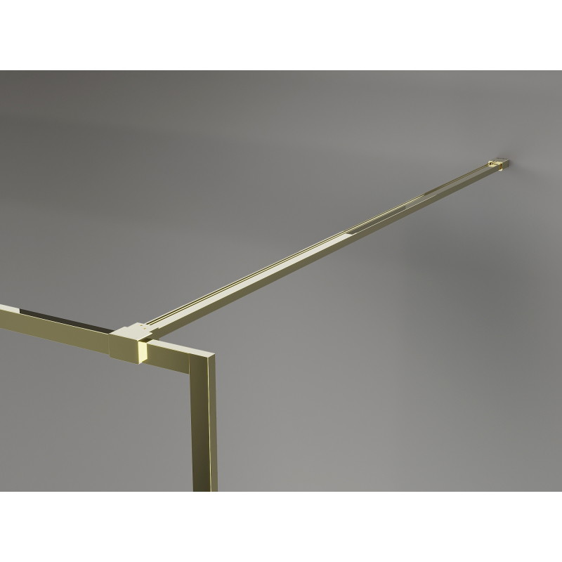 Mexen Kioto-F Dušo kabina Walk-in su rėmu 65 x 202 cm, permatomas 8 mm, auksinė - 800-065-104-50-00