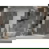 Mexen Lima sulankstoma dušo kabina 80 x 120 cm, grafitas, chromas + Flat dušo padėklas, baltas - 856-080-120-01-40-4010