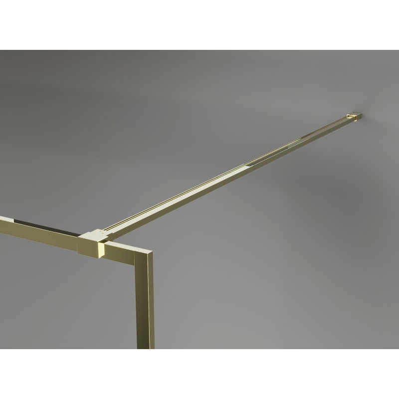 Mexen Kioto-F dušo sienelė Walk-in su rėmu 155 x 202 cm, skaidri 8 mm, auksinė - 800-155-104-50-00