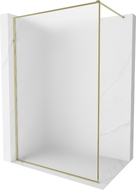 Mexen Kioto-F dušo siena Walk-in su rėmeliu 120 x 202 cm, matinė 8 mm, auksinė - 800-120-104-50-30