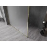 Mexen Kioto-F dušo siena Walk-in su rėmeliu 120 x 202 cm, matinė 8 mm, auksinė - 800-120-104-50-30