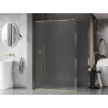 Mexen Kioto-F dušo siena Walk-in su rėmeliu 120 x 202 cm, matinė 8 mm, auksinė - 800-120-104-50-30