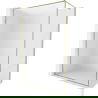 Mexen Kioto-F vonios sienelė Walk-in su rėmu 130 x 202 cm, matinė 8 mm, auksinė - 800-130-104-50-30