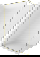 Mexen Kioto-F dušo sienelė Walk-in su rėmu 140 x 202 cm, matinė 8 mm, auksinė - 800-140-104-50-30