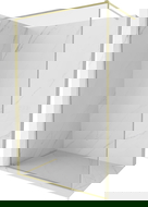 Mexen Kioto-F dušo sienelė Walk-in su rėmeliu 105 x 202 cm, permatoma 8 mm, auksinė šlifuota - 800-105-104-55-00