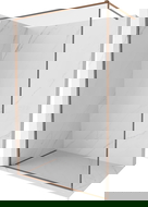 Mexen Kioto-F dušo sienelė Walk-in su rėmu 140 x 202 cm, skaidri 8 mm, rožinis auksas - 800-140-104-60-00