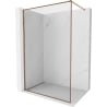 Mexen Kioto-F dušo siena Walk-in su rėmeliu 160 x 202 cm, permatomas 8 mm, rožinis auksas - 800-160-104-60-00