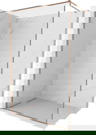 Mexen Kioto-F dušo sienelė Walk-in su rėmu 120 x 202 cm, skaidrus 8 mm, šlifuota varis - 800-120-104-65-00