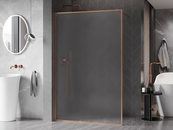 Mexen Kioto-F walk-in dušo siena su 90 x 202 cm rėmeliu, šerkšnas 8 mm, šepečio varis - 800-090-104-65-30