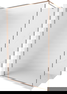 Mexen Kioto-F dušo sienelė Walk-in su rėmeliu 140 x 202 cm, matinis 8 mm, šukuota varis - 800-140-104-65-30