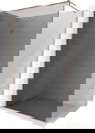 Mexen Kioto-F dušo sienelė Walk-in su rėmu 100 x 202 cm, grafitas 8 mm, šlifuota varis - 800-100-104-65-40