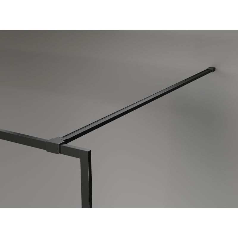 Mexen Kioto-F dušo sienelė Walk-in su rėmeliu 60 x 202 cm, permatoma 8 mm, juoda - 800-060-104-70-00