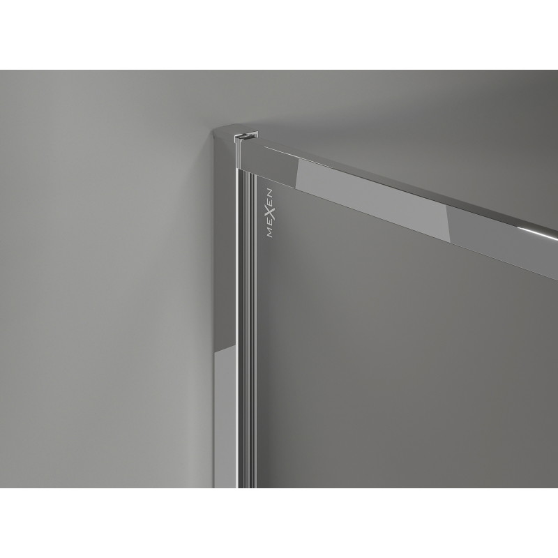 Mexen Kioto-F Dušo sienelė Walk-in su rėmu 85 x 70 cm, skaidrus 8 mm, chromas - 800-085-202-04-00-070